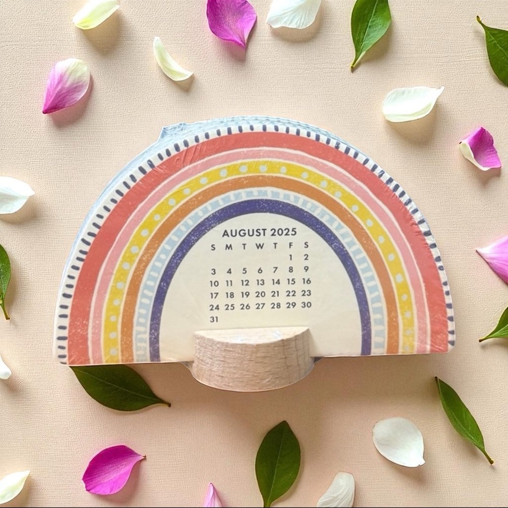 Colorful Rainbow Desk Calendar